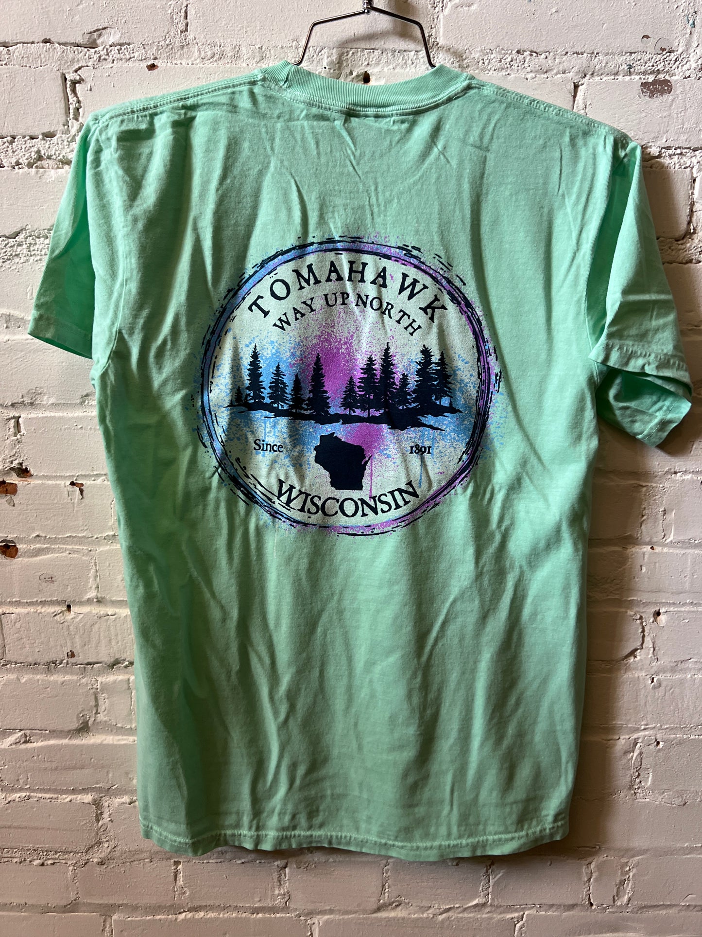 Tomahawk Wisconsin Way Up North Colorful T-Shirt