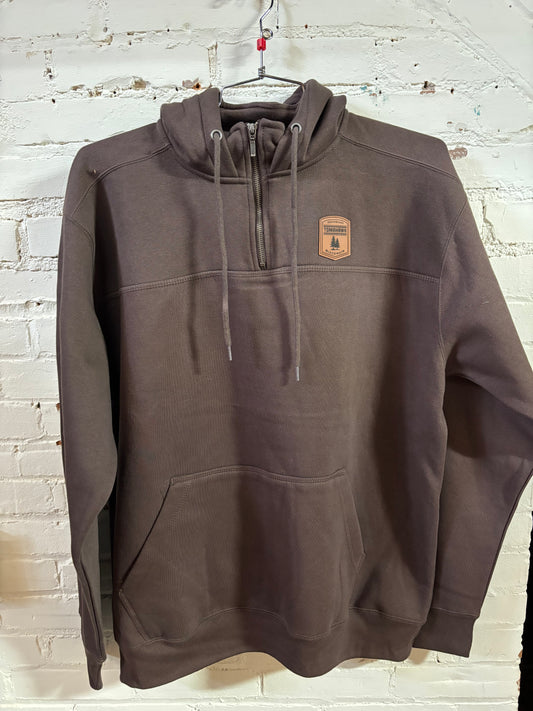 Tomahawk Leather Patch Hooded 1/4 Zip