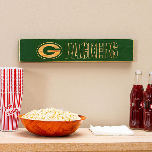 Green Bay Packers Engraved Wood Sign