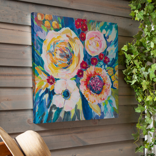 Outdoor Canvas Colorful Flower Bouquet