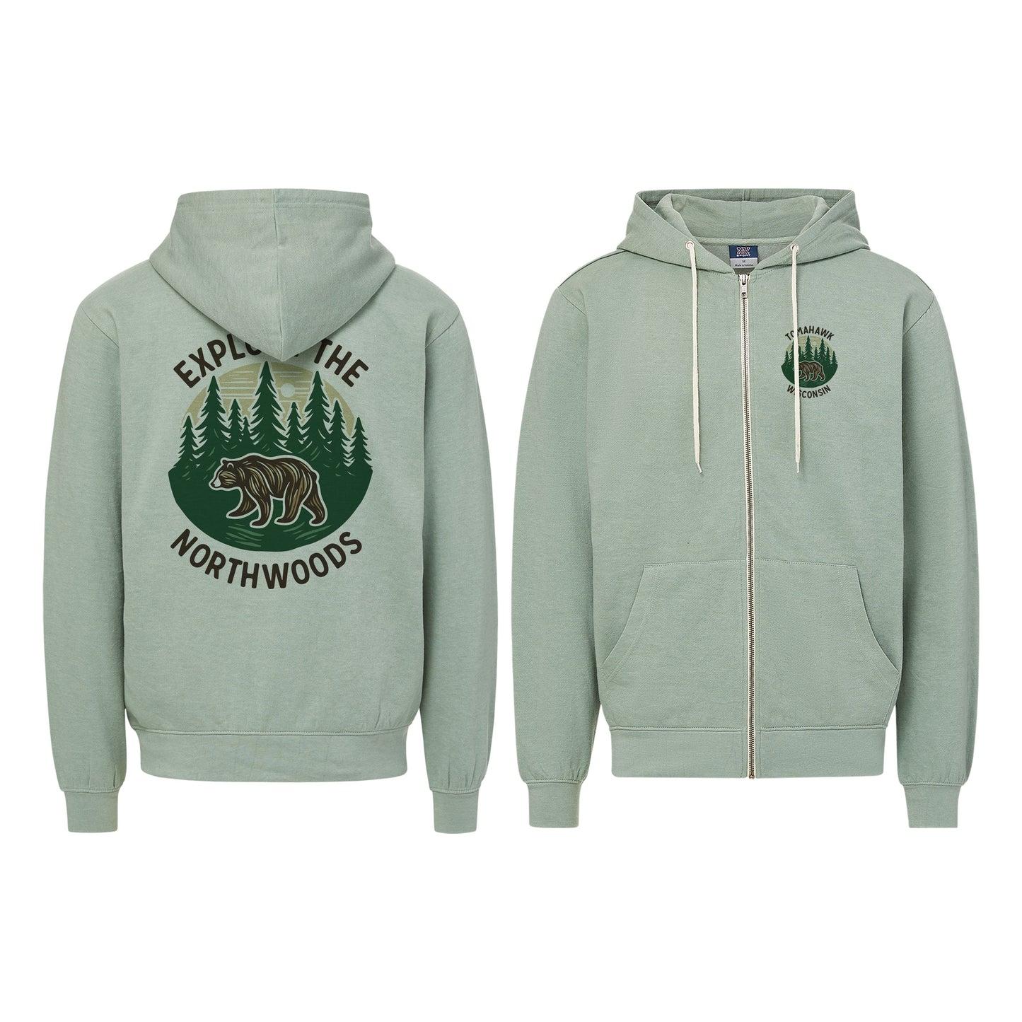 Tomahawk Explore The Northwoods Full Zip Hoodie