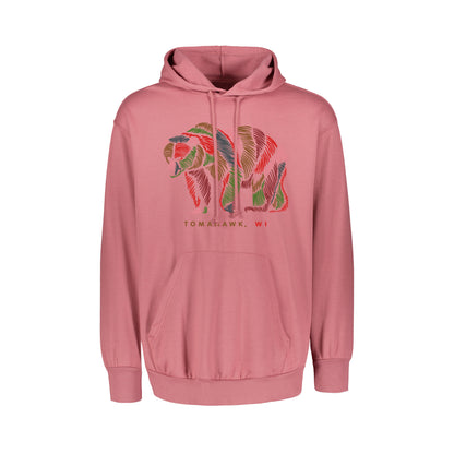 Colorful Bear Embroidered Fleece Hoodie