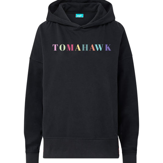 Tomahawk Embroidered Floral Side Hoodie