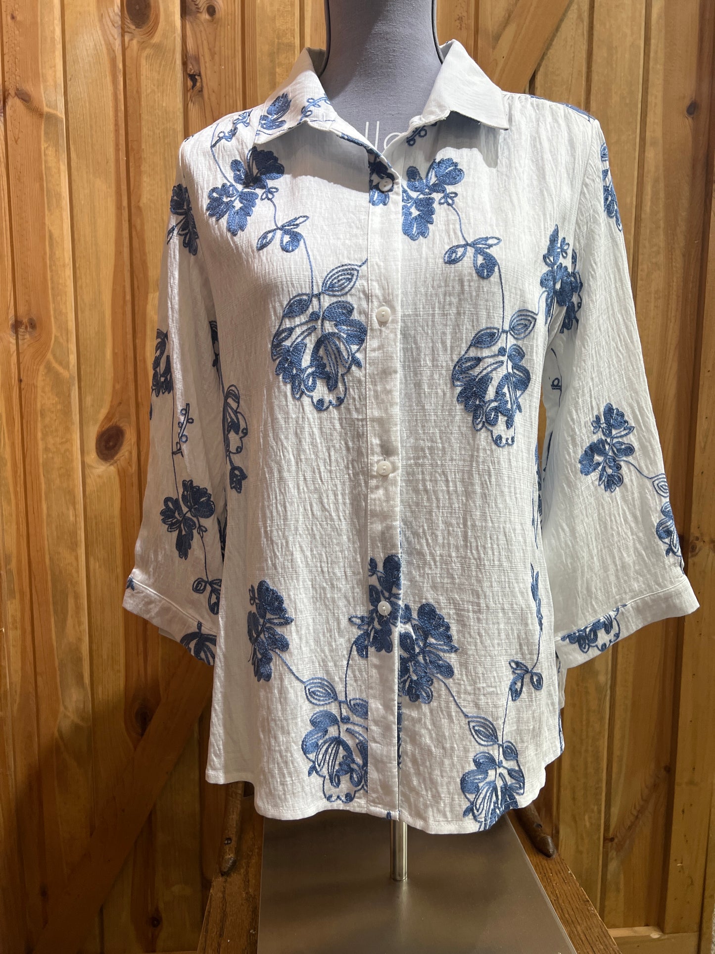 Creation Floral Stitch Blouse