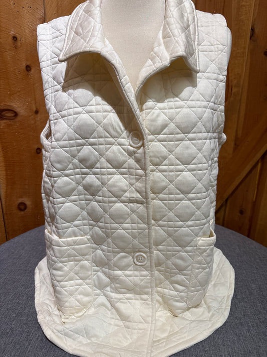 Creation Cream Button Down Vest