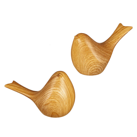 Ceramic Wood Look Bird Statue