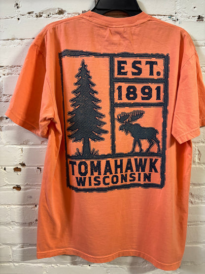 Tomahawk Moose LC/Full Back Garment Dyed T-Shirt