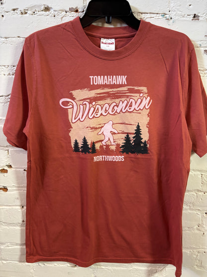 Tomahawk Wisconsin Sasquatch T-Shirt