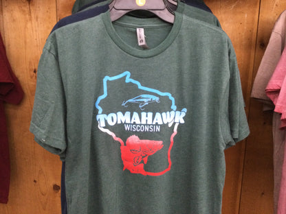 Tomahawk Wisconsin Fishing T-Shirt