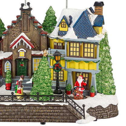 LED Santa Christmas Town Table Decor