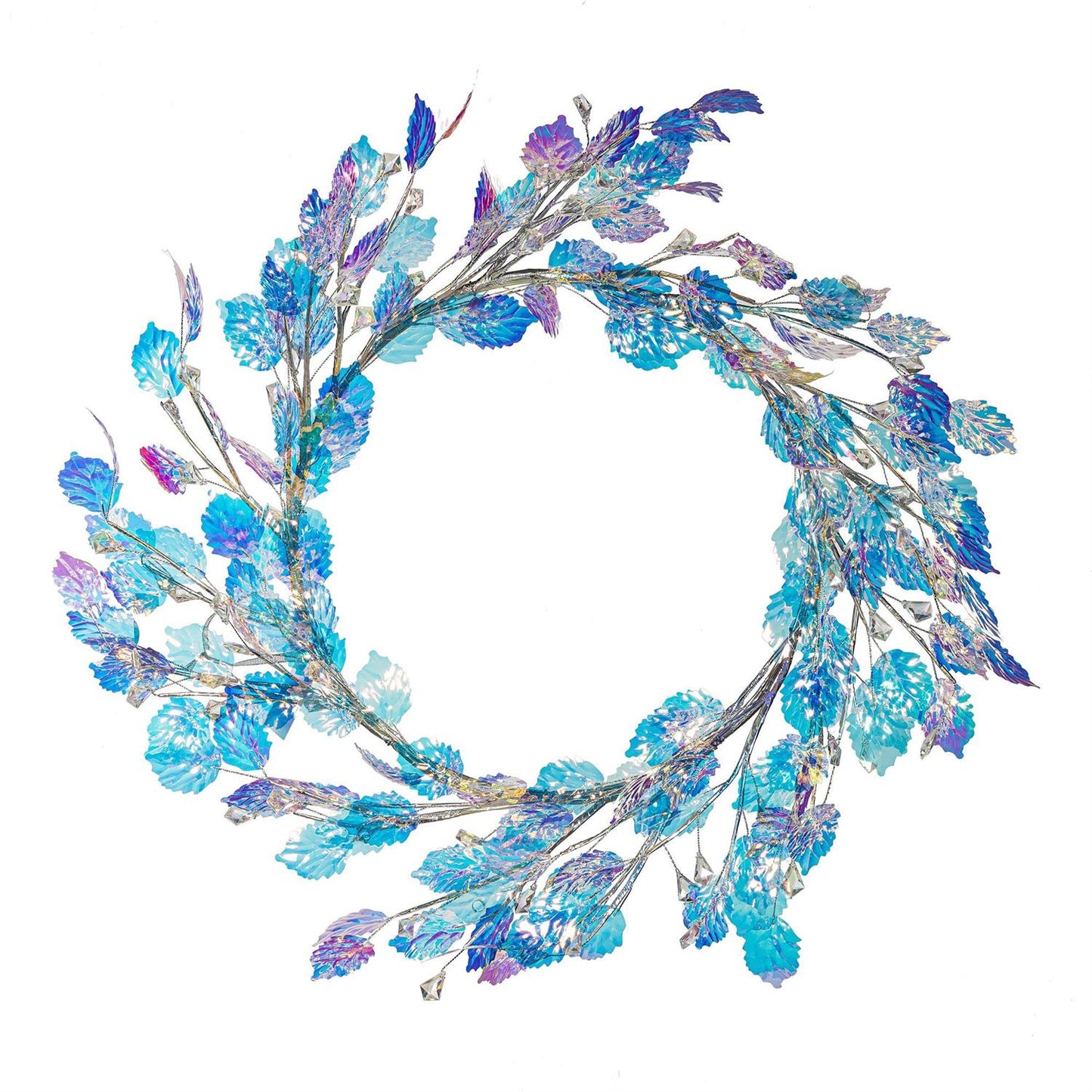 Season To Sparkle Iridescent Leaf Wreath