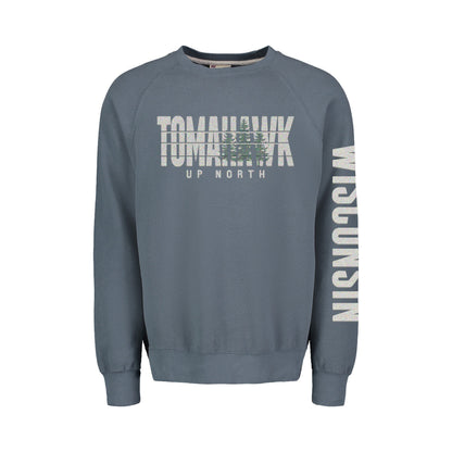 Tomahawk Up North Flocked Vintage Fleece Crewneck