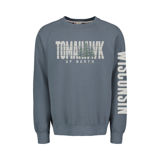Tomahawk Up North Flocked Vintage Fleece Crewneck