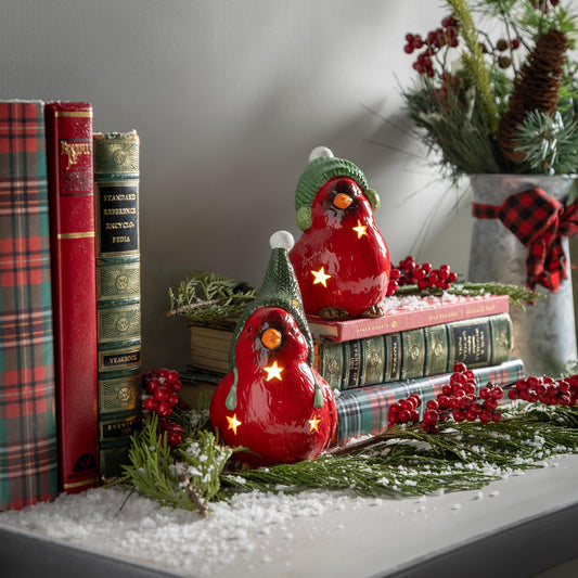 Winter Cardinal LED Table Decor