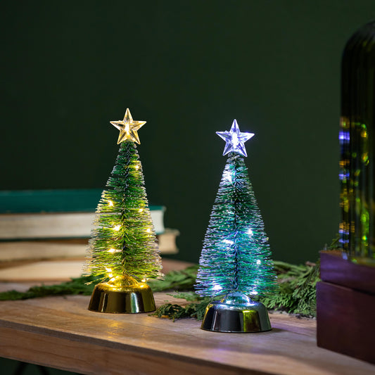 Christmas Tree Brush Table Decor