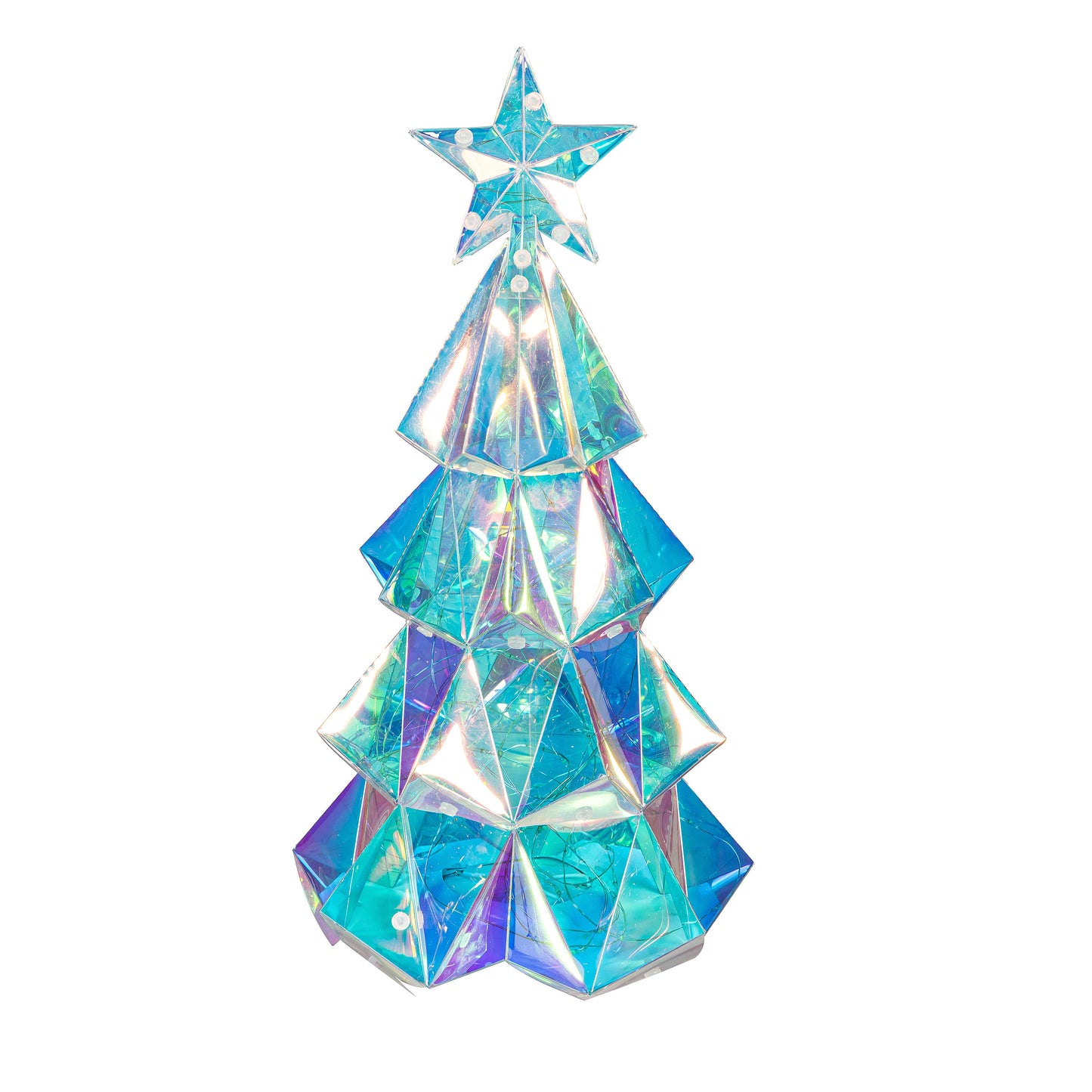 Iridescent Tree LED Table Decor Plastic