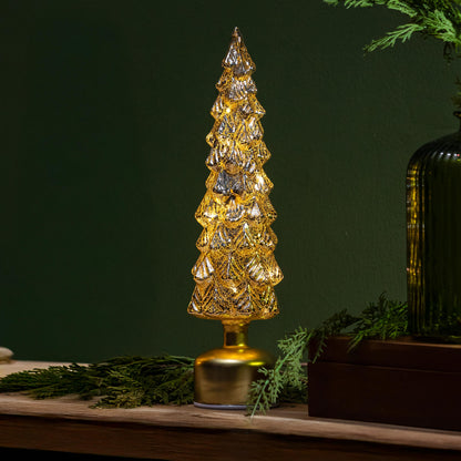 Rotating Glass Tree Table Decor
