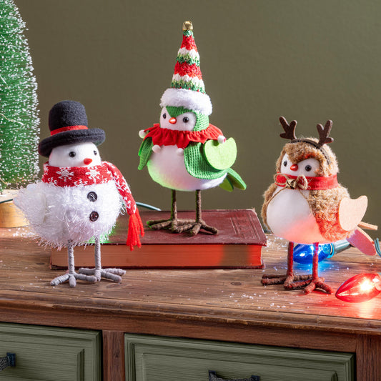 Character Fabric Bird Table Décor