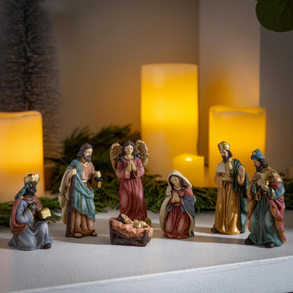Nativity Scene Table Top Decor (7 piece set)