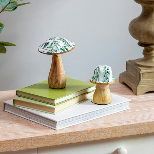 Olive Oasis Mushroom Tabletop Decor
