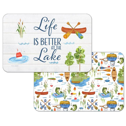 Decorative Reversible Rectangular Plastic Placemats
