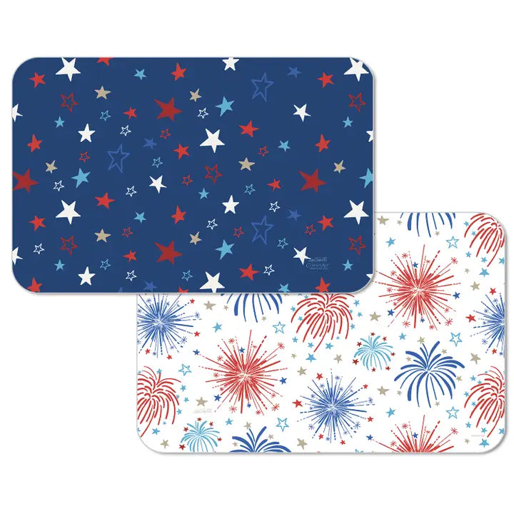 Decorative Reversible Rectangular Plastic Placemats