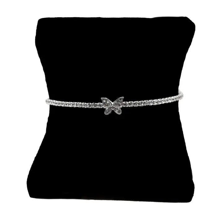 Silver Heart Wire Bracelet