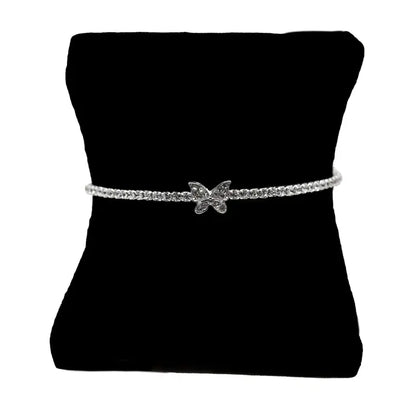 Silver Heart Wire Bracelet