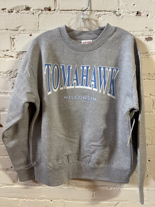 Youth Tomahawk Wisconsin Crewneck