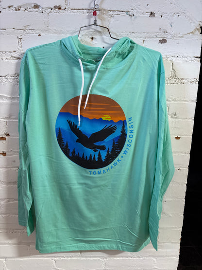 Tomahawk Wisconsin Eagle Hooded Tee