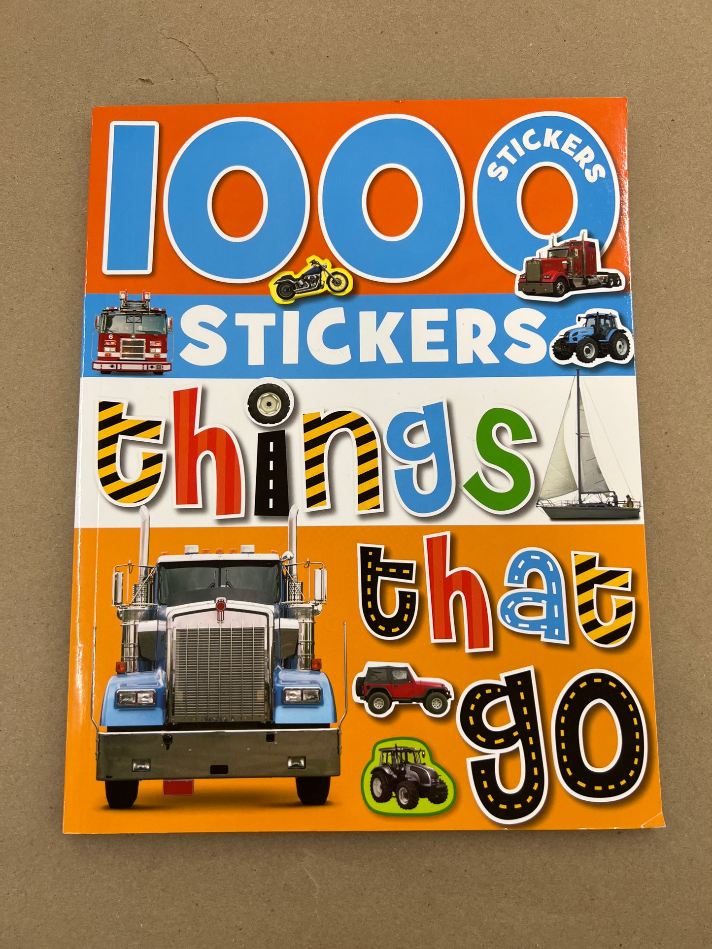 1000 Stickers Things That Go