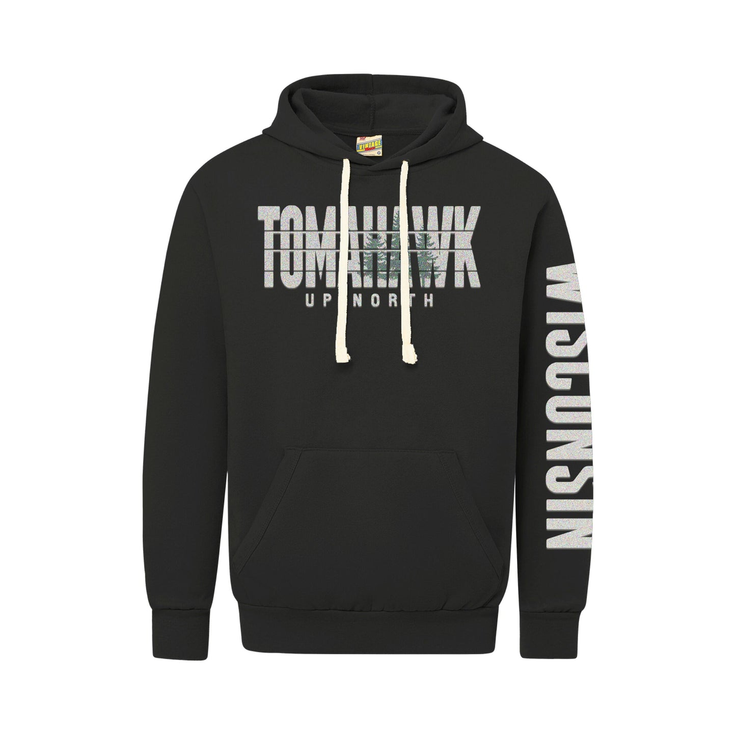Tomahawk Up North Flocked Vintage Fleece Hoodie