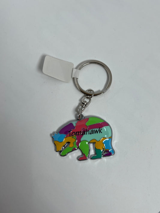 Tomahawk Bear Puzzle Keychain