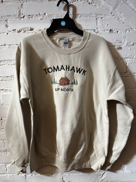 Tomahawk Cabin Up North Crewneck