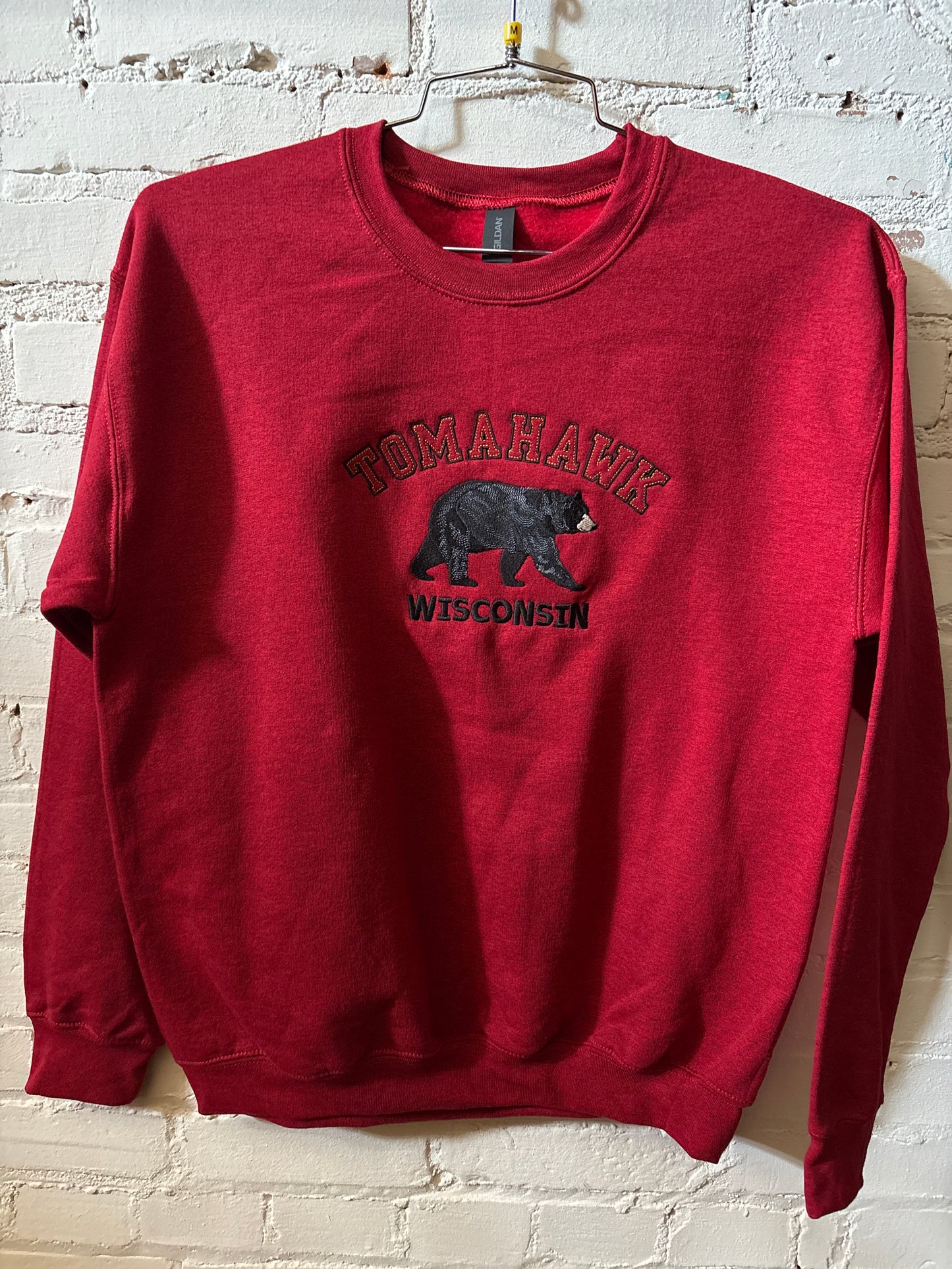 Tomahawk Embroidered Black Bear Crewneck