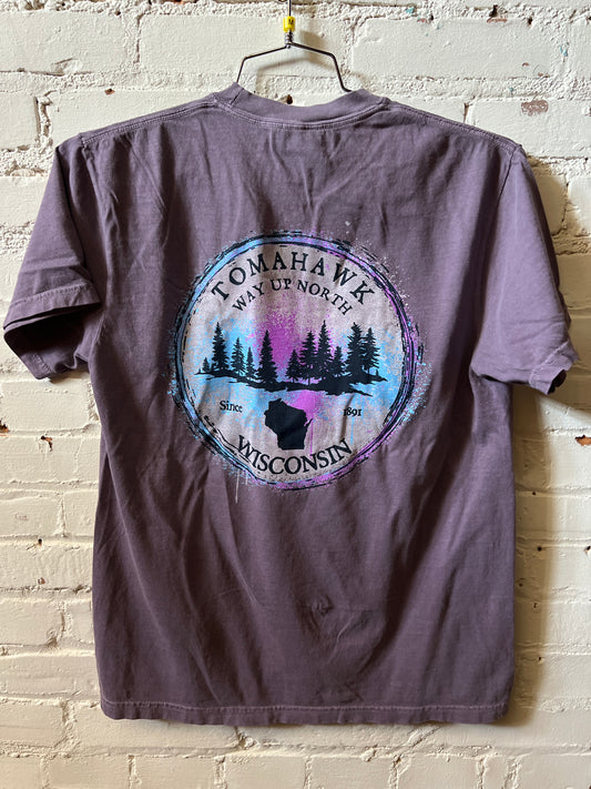 Tomahawk Wisconsin Way Up North Colorful T-Shirt