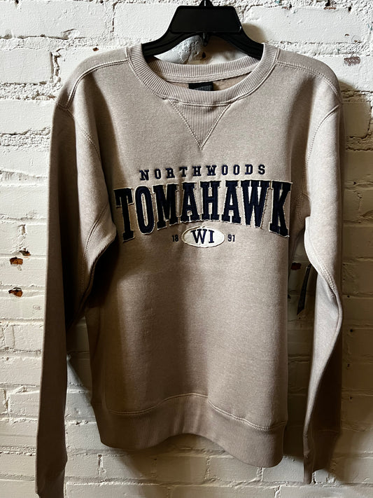 Northwoods Tomahawk Puff Embroidered Crewneck