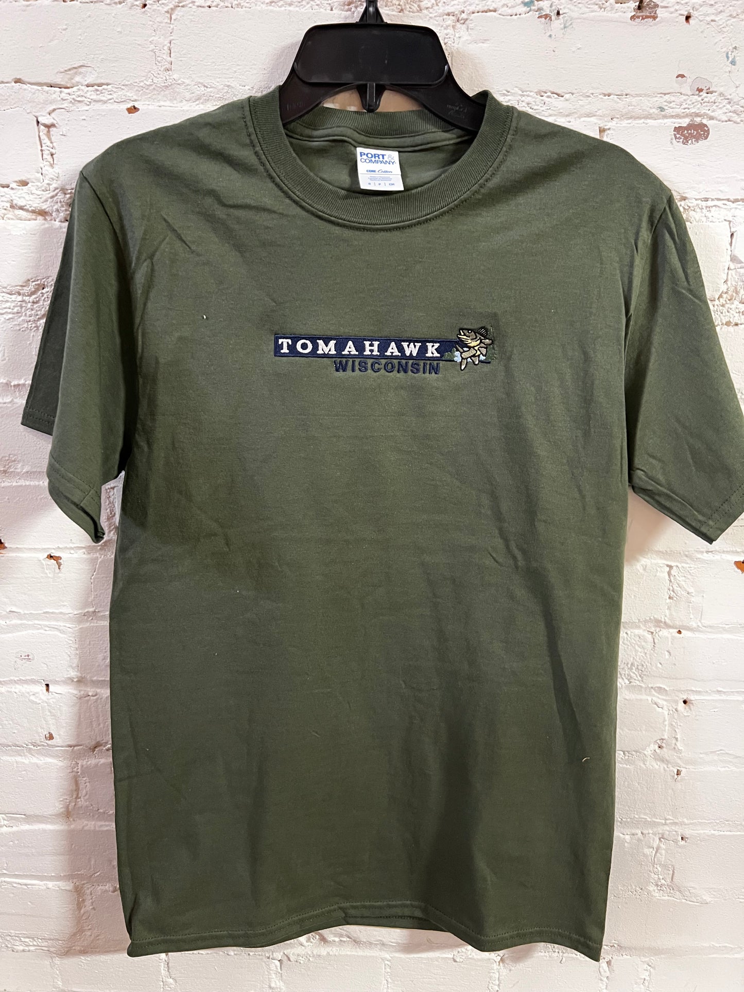 Embroidered Tomahawk Fish T-Shirt