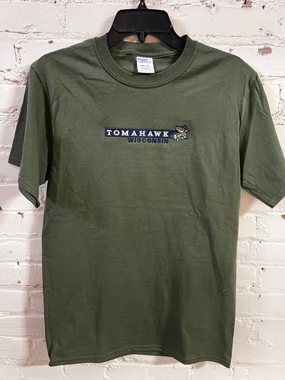 Embroidered Tomahawk Fish T-Shirt