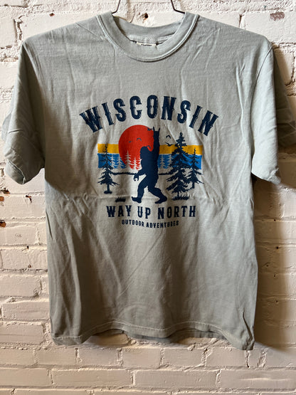 Wisconsin Way Up North Bigfoot T-Shirt