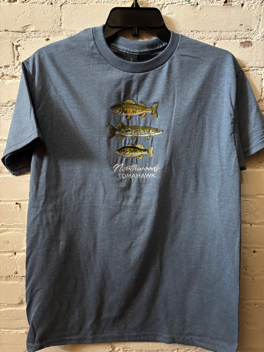 Tomahawk Embroidered Fish T-Shirt
