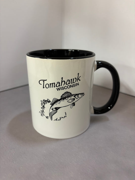 Black and White Walleye Tomahawk Mug