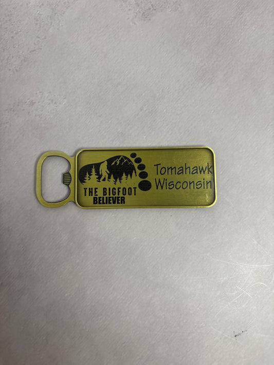 Bigfoot Believer Bronze Magnet Bottle Opener