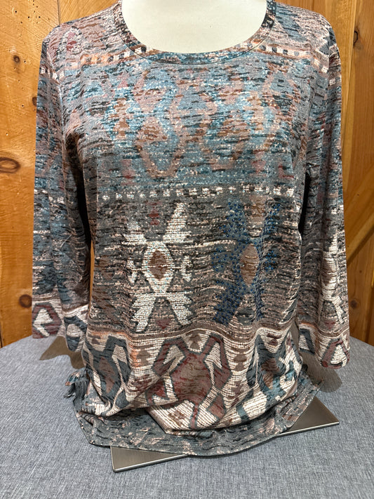 Creation 3/4 Sleeve Sparkle Top