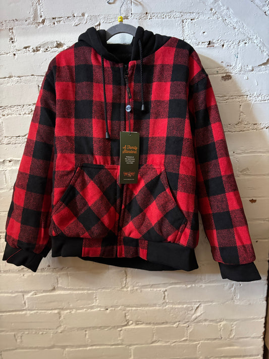 Youth Plaid Hooded Jacket