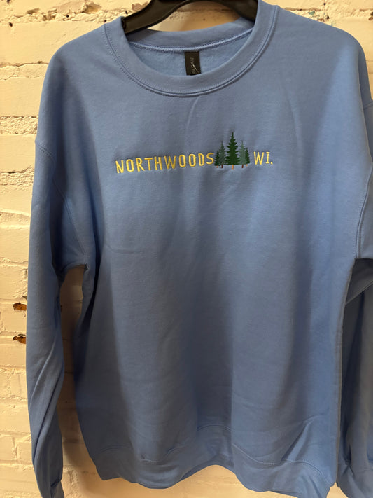 Northwoods Cozy Corner Pine Trees Crewneck