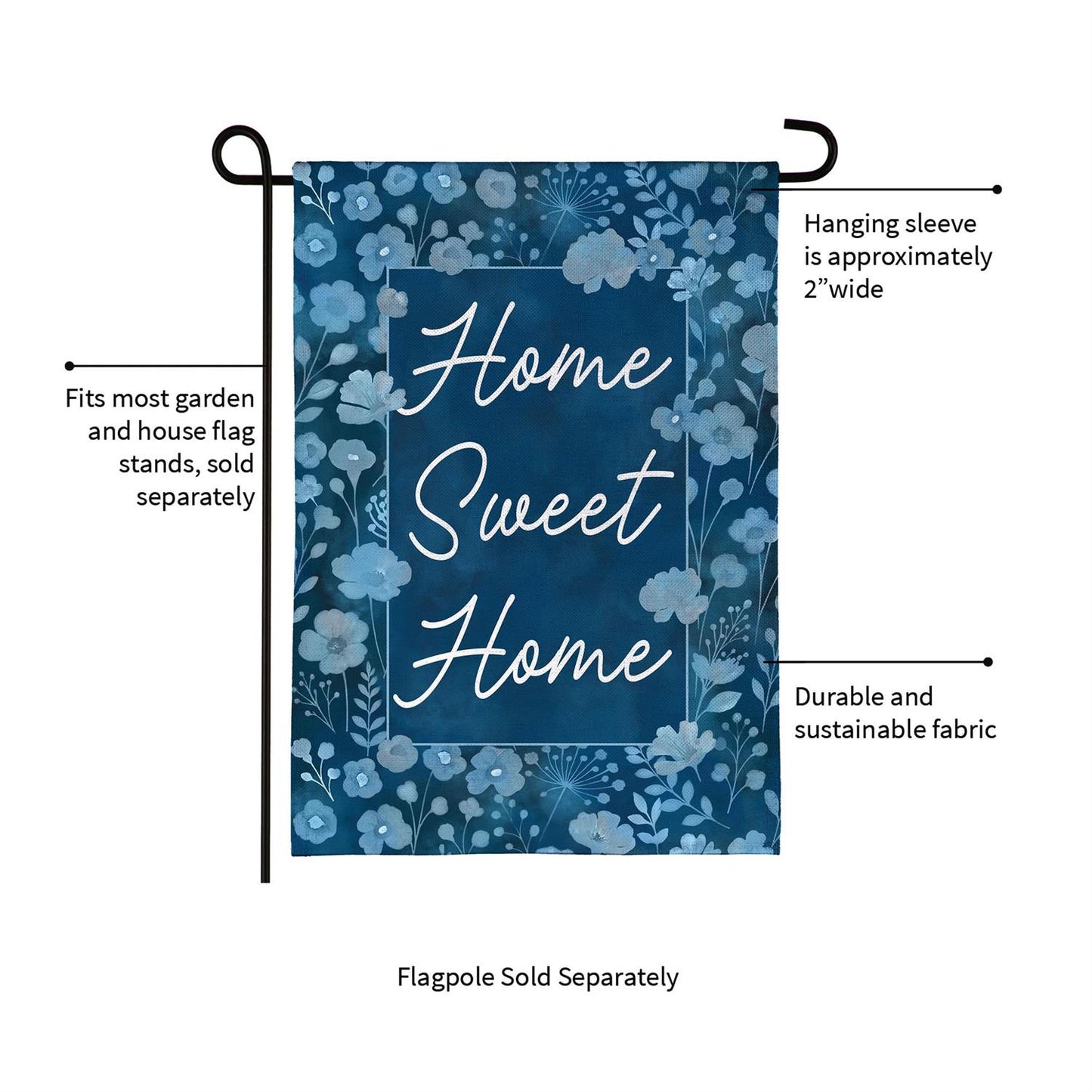Gilded Meadow Burlap Garden Flag