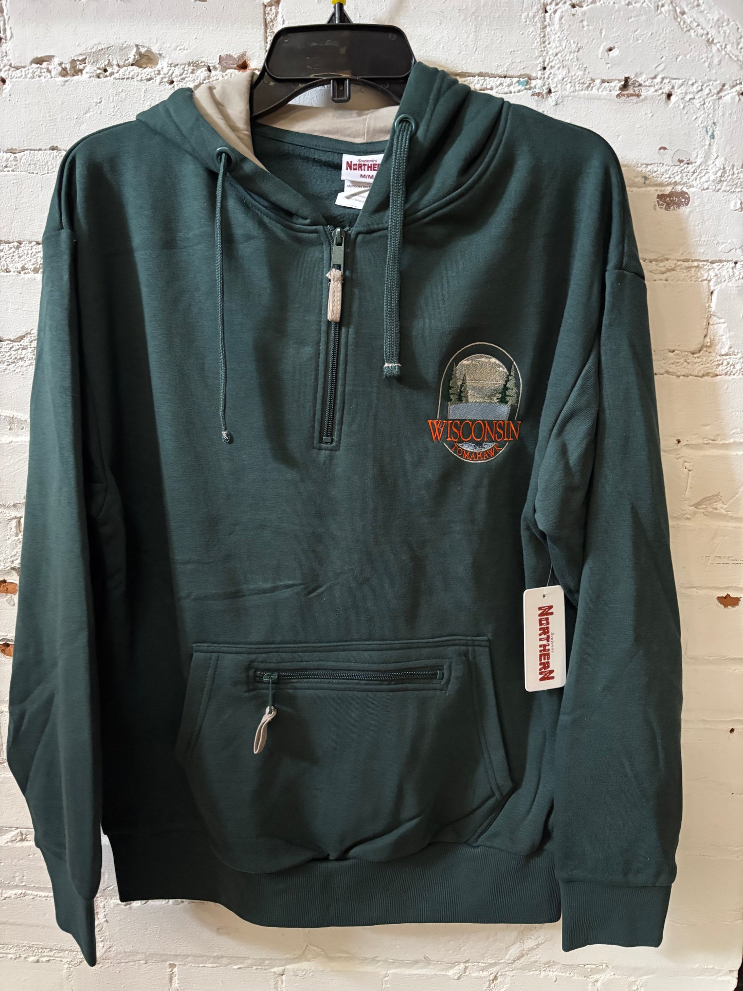 Wisconsin Tomahawk 1/4 Zip Hoodie With Pocket