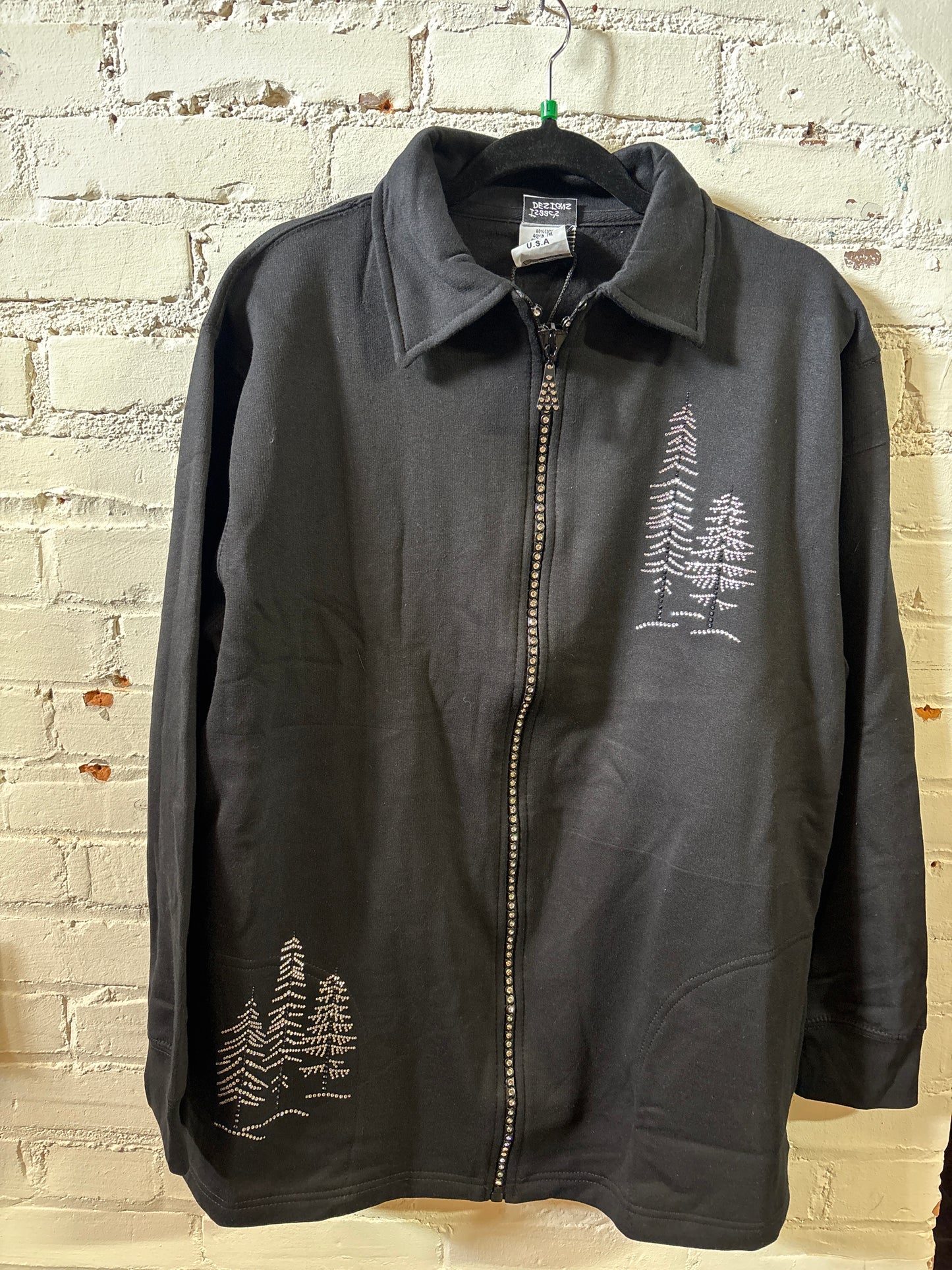 Women's Tree Crystal Full Zip Jacket