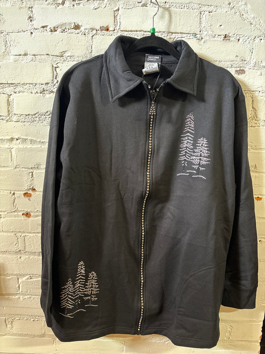 Women's Tree Crystal Full Zip Jacket